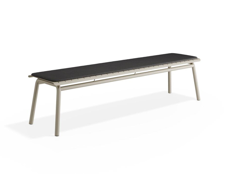 Roku Bench 190cm - Outdoor - Latte - Bench with Granite Grey Cushion
