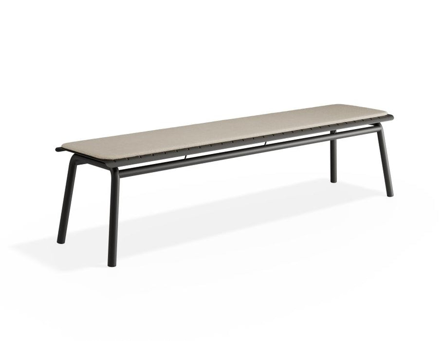 Roku Bench 190cm - Outdoor - Charcoal - Bench with Husk Cushion
