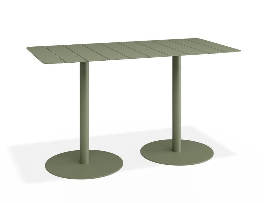 Roku Rectangle Cafe Table - Outdoor - Eucalyptus Green