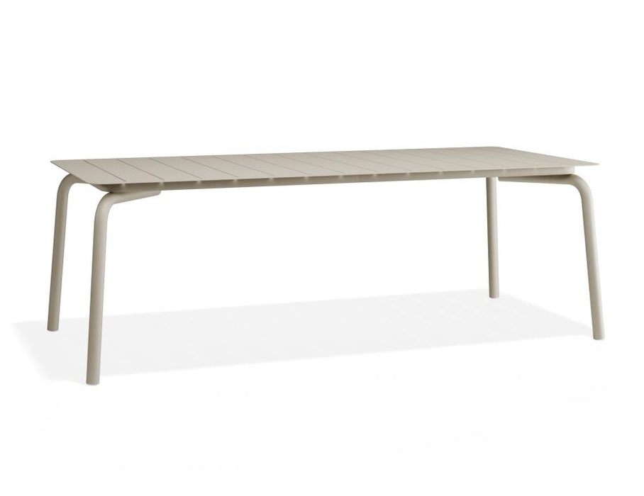 Roku Dining Table 220cm - Outdoor - Latte, Red, Metal