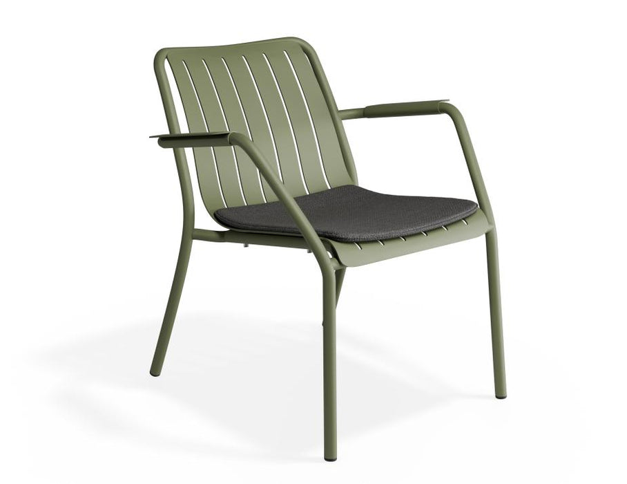 Roku Lounge Chair - Outdoor - Eucalyptus Green - Chair with Granite Grey Cushion