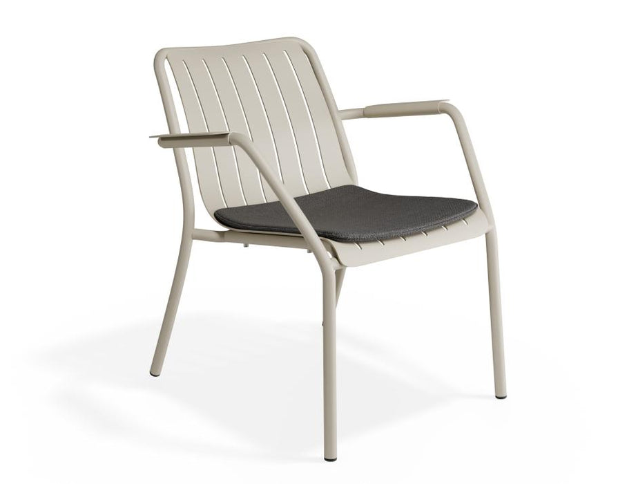 Roku Lounge Chair - Outdoor - Latte - Chair with Granite Grey Cushion
