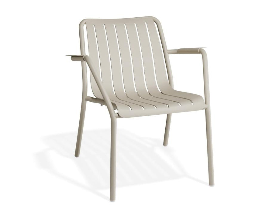 Roku Lounge Chair - Outdoor - Latte - Chair with Granite Grey Cushion