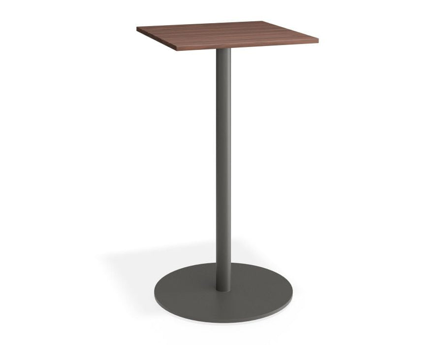 Roku Spotted Gum High Bar Table - Outdoor - Charcoal - 85 x 85 Top