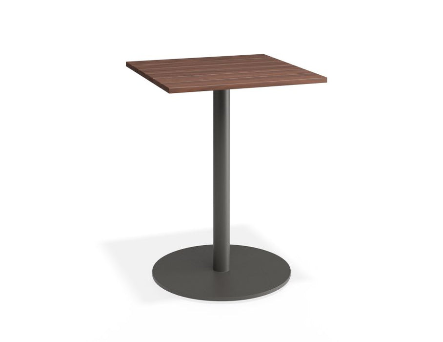 Roku Spotted Gum Cafe Table - Outdoor - Charcoal - 56.5 x 56.5cm Top