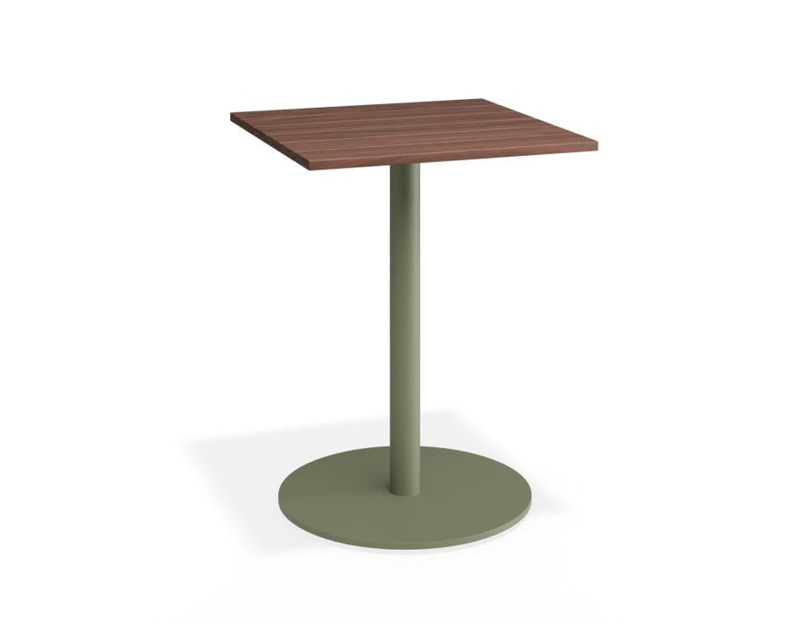 Roku Spotted Gum Cafe Table - Outdoor - Eucalyptus Green - 75.5 x 75.5cm Top