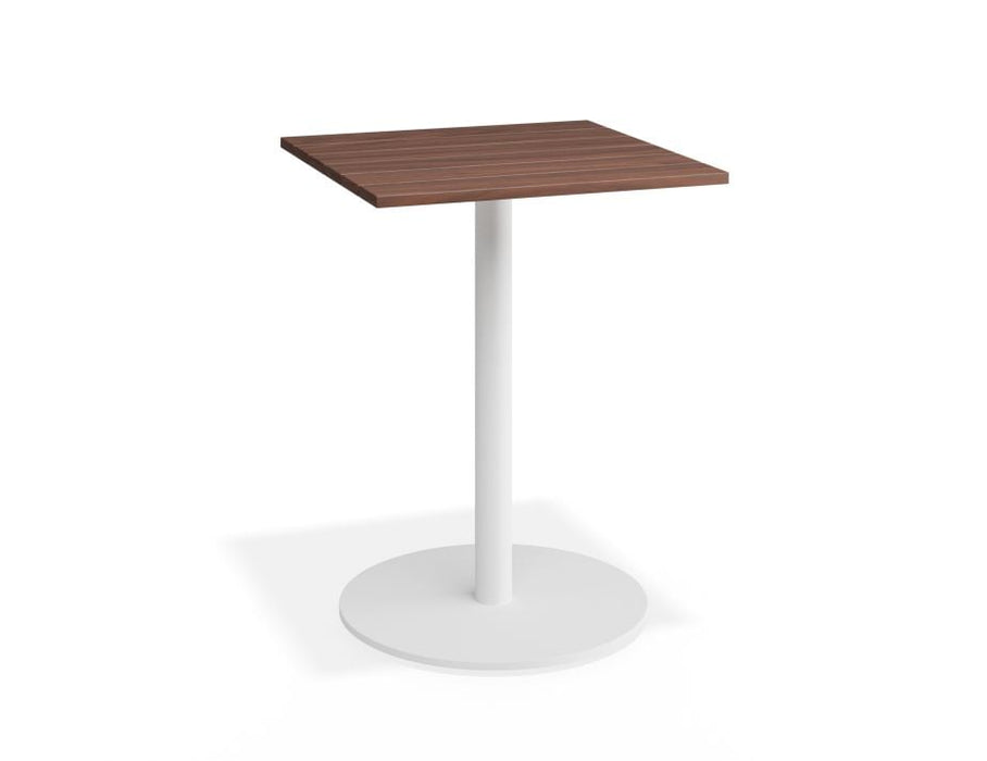 Roku Spotted Gum Cafe Table - Outdoor - White - 66 x 66cm Top