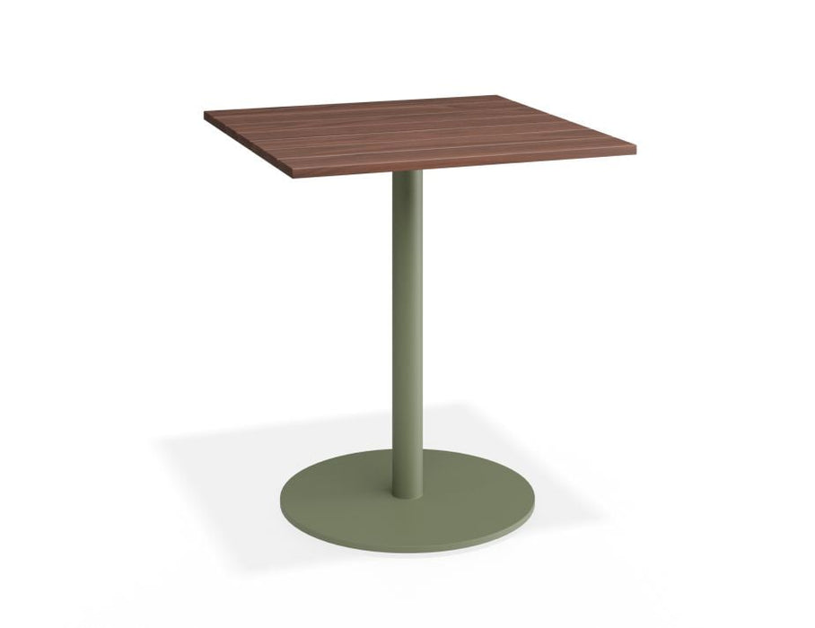 Roku Spotted Gum Cafe Table - Outdoor - Eucalyptus Green - 56.5 x 56.5cm Top