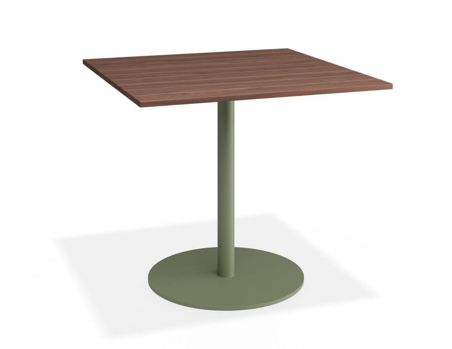 Roku Spotted Gum Cafe Table - Outdoor - Eucalyptus Green - 66 x 66cm Top