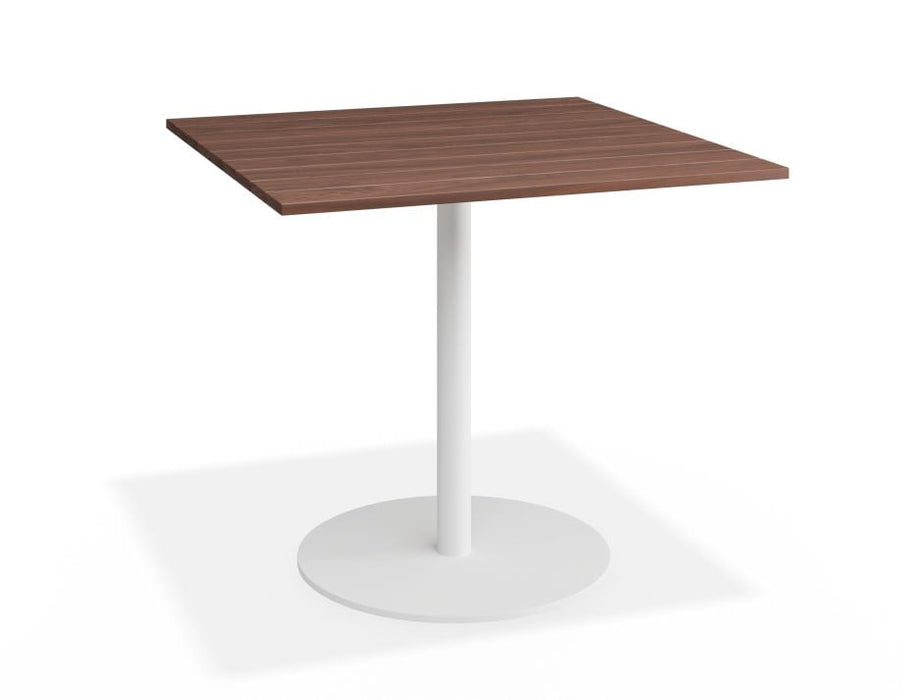 Roku Spotted Gum Cafe Table - Outdoor - White - 75.5 x 75.5cm Top