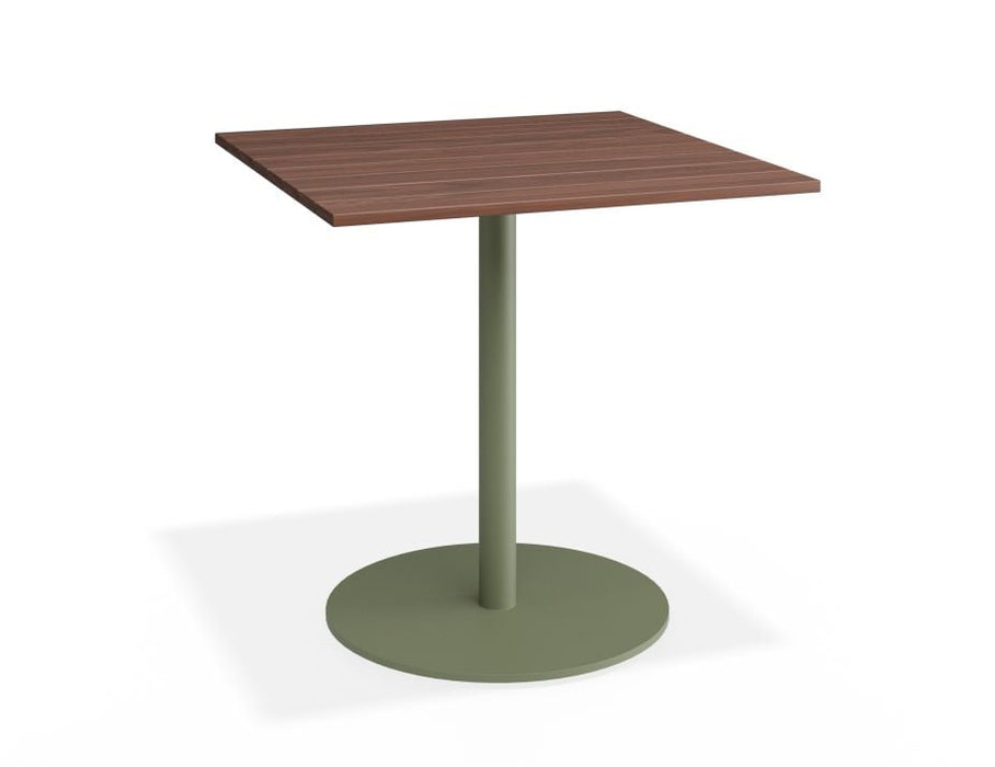 Roku Spotted Gum Cafe Table - Outdoor - Eucalyptus Green - 75.5 x 75.5cm Top