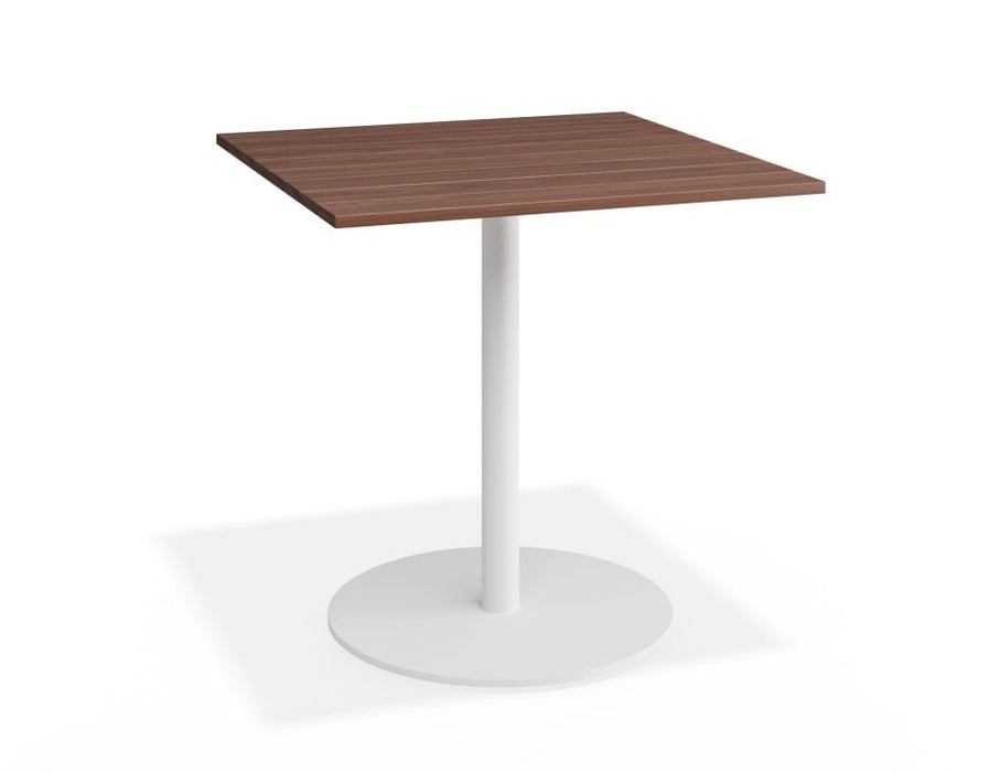 Roku Spotted Gum Cafe Table - Outdoor - White - 75.5 x 75.5cm Top