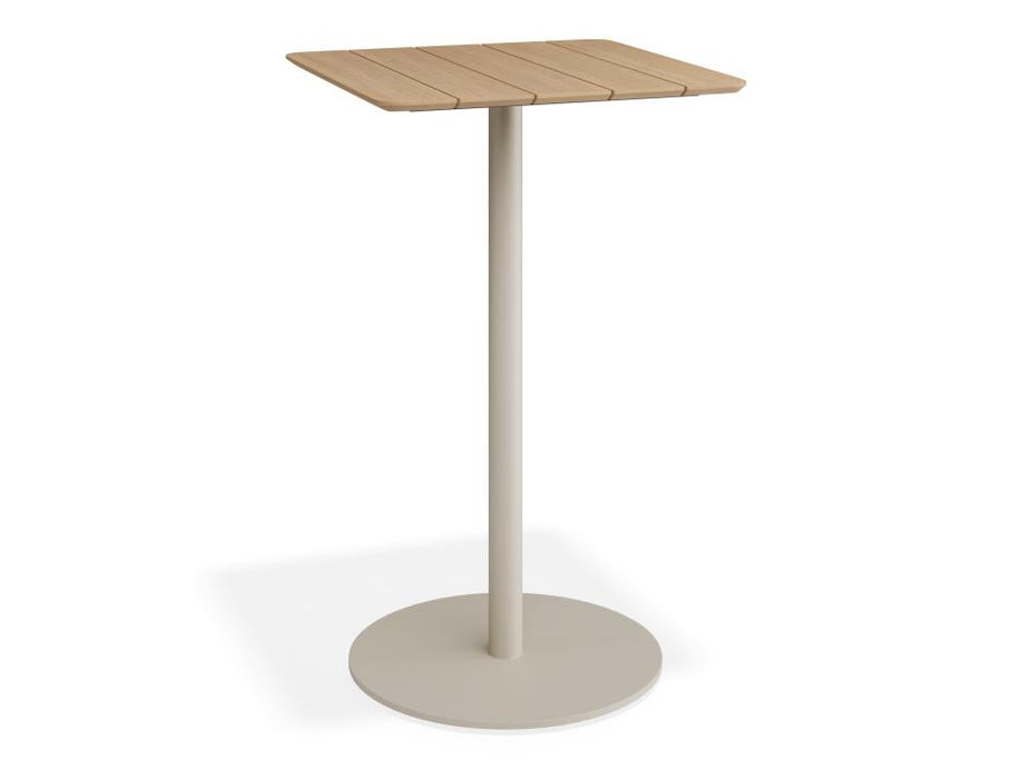 Roku High Bar Teak Table - Outdoor - Latte - 65 x 65cm Table Top