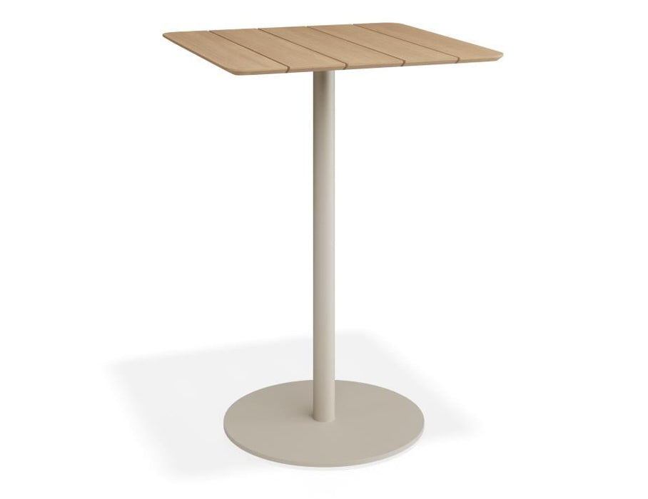 Roku High Bar Teak Table - Outdoor - Latte - 75 x 75cm Table Top