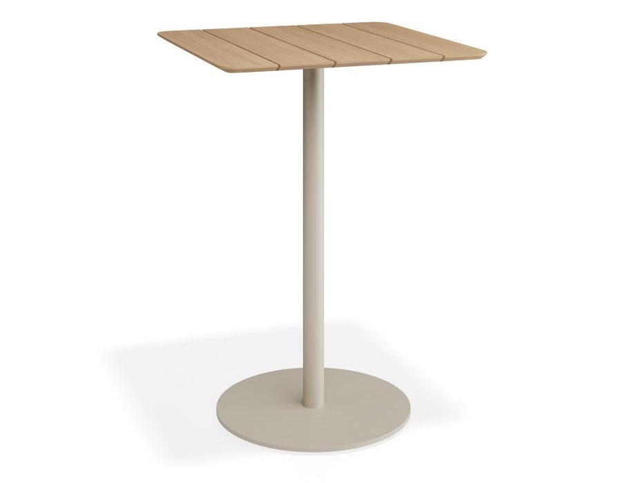 Roku High Bar Teak Table - Outdoor - Latte - 65 x 65cm Table Top