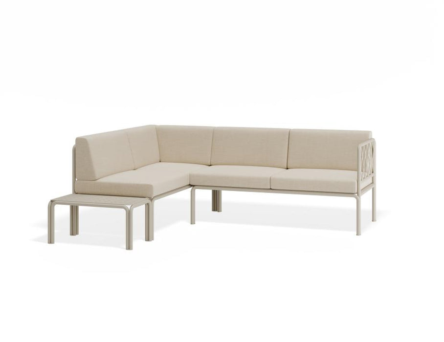 Seville Config H Corner Sofa - Latte - Outdoor - Husk Cushions