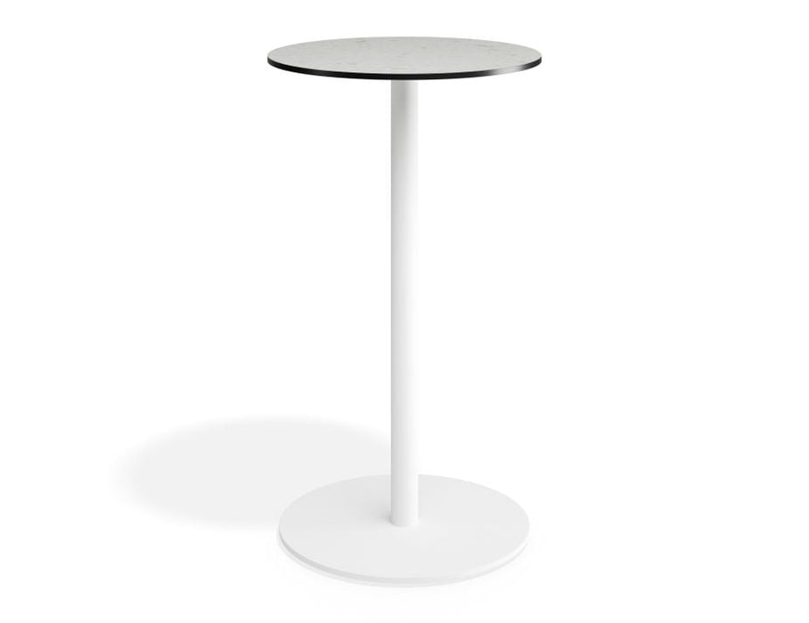 Roku Solara Compact Laminate High Bar Table - Outdoor - White - 80 Dia