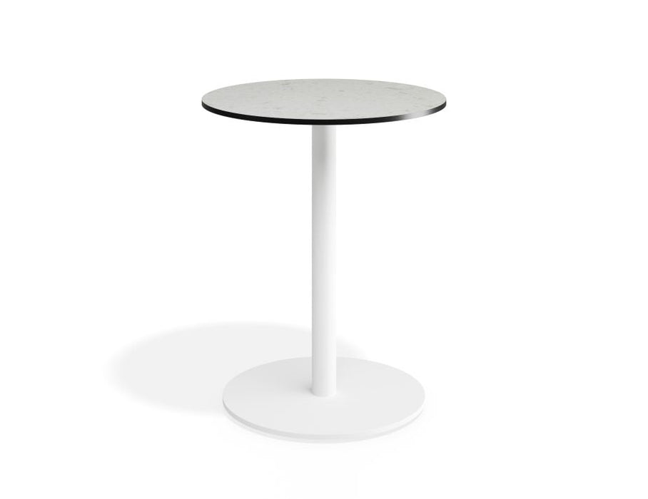 Roku Solara Compact Laminate Cafe Table - Outdoor - White - 75 Dia Top