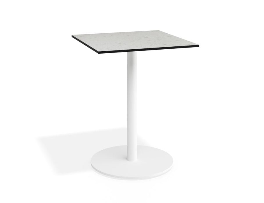 Roku Solara Compact Laminate Cafe Table - Outdoor - White - 70 Dia Top
