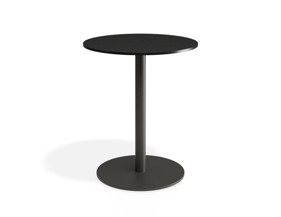 Roku Solara Compact Laminate Cafe Table - Outdoor - Charcoal - 65 Dia Top