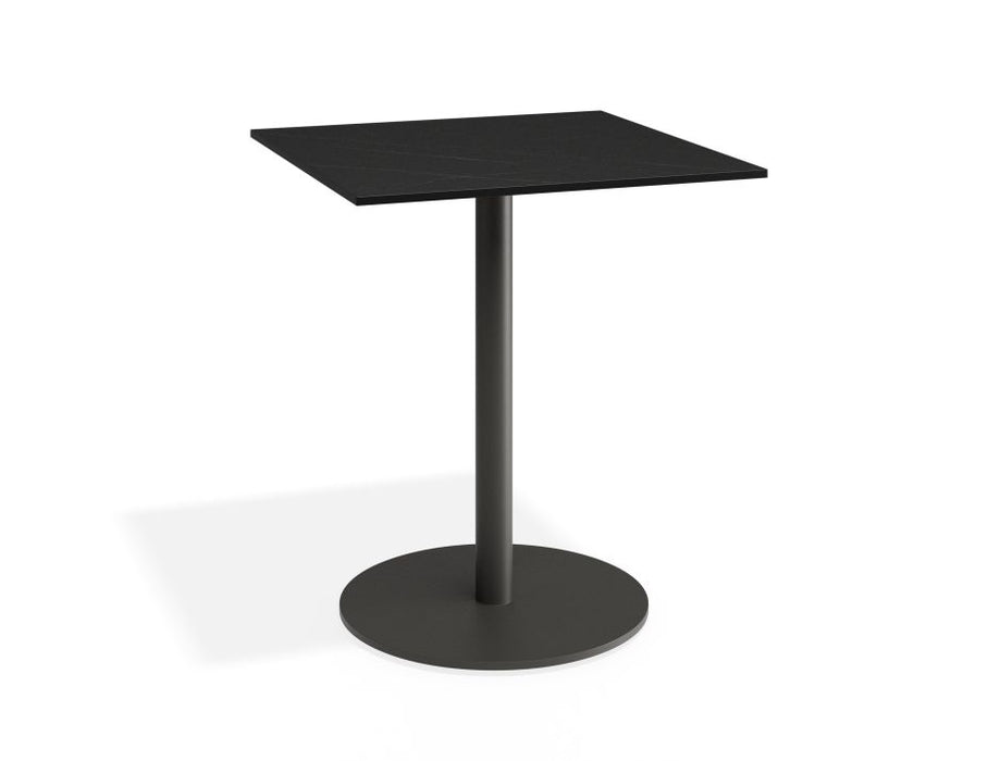 Roku Solara Compact Laminate Cafe Table - Outdoor - Charcoal - 65x65 Top