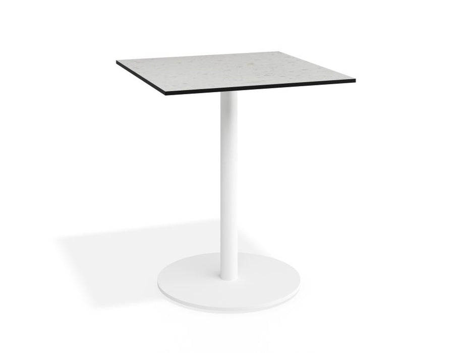 Roku Solara Compact Laminate Cafe Table - Outdoor - White - 65x65 Top