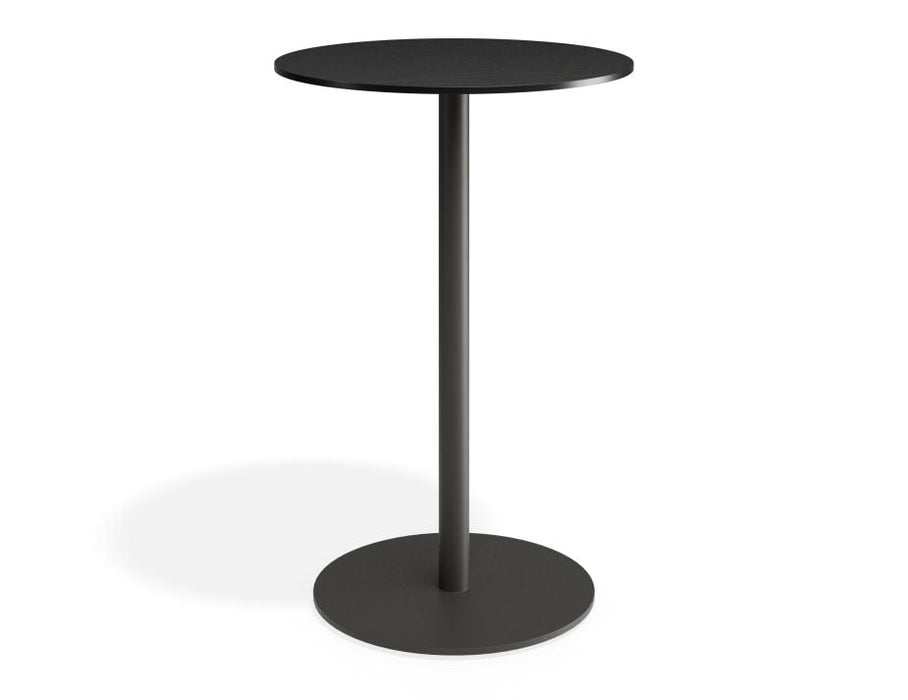 Roku Solara Compact Laminate High Bar Table - Outdoor - Charcoal - 80 Dia Top