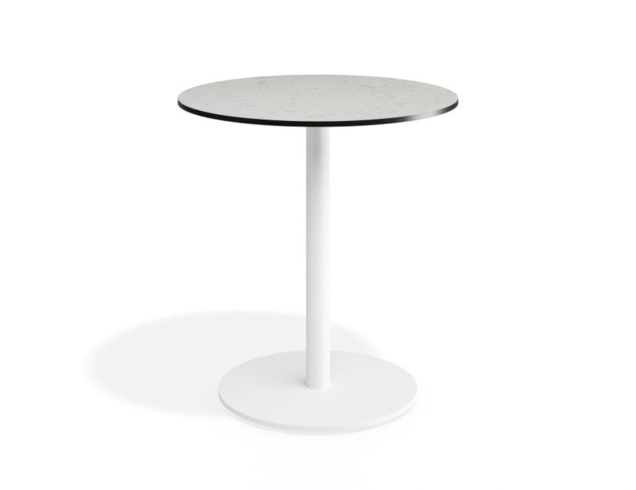 Roku Solara Compact Laminate Cafe Table - Outdoor - White - 80 Dia