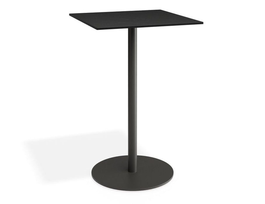 Roku Solara Compact Laminate High Bar Table - Outdoor - Charcoal - 70x70 Top