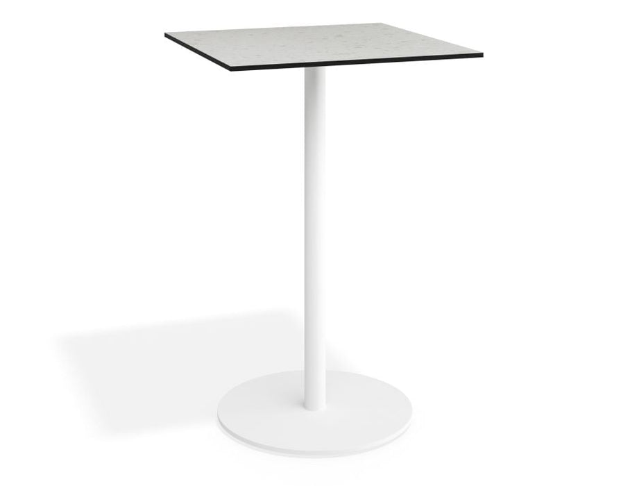 Roku Solara Compact Laminate High Bar Table - Outdoor - White - 75 Dia Top