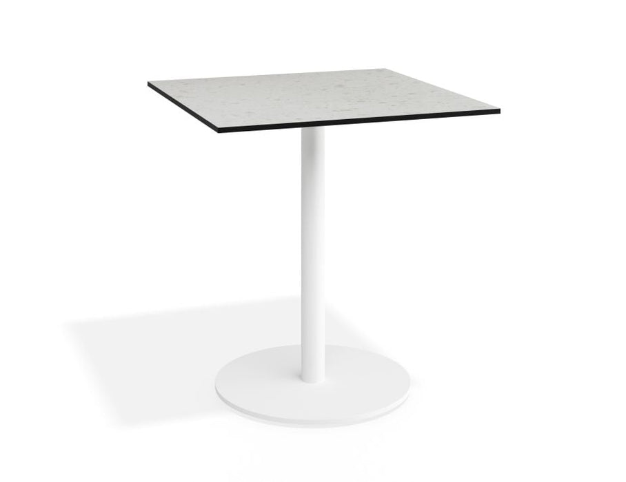 Roku Solara Compact Laminate Cafe Table - Outdoor - White - 70 Dia Top