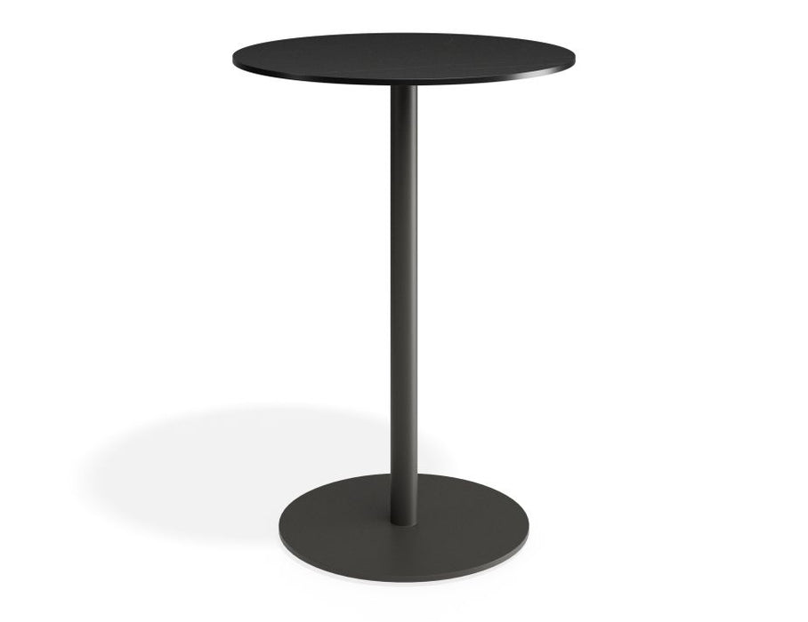 Roku Solara Compact Laminate High Bar Table - Outdoor - Charcoal - 75 Dia Top