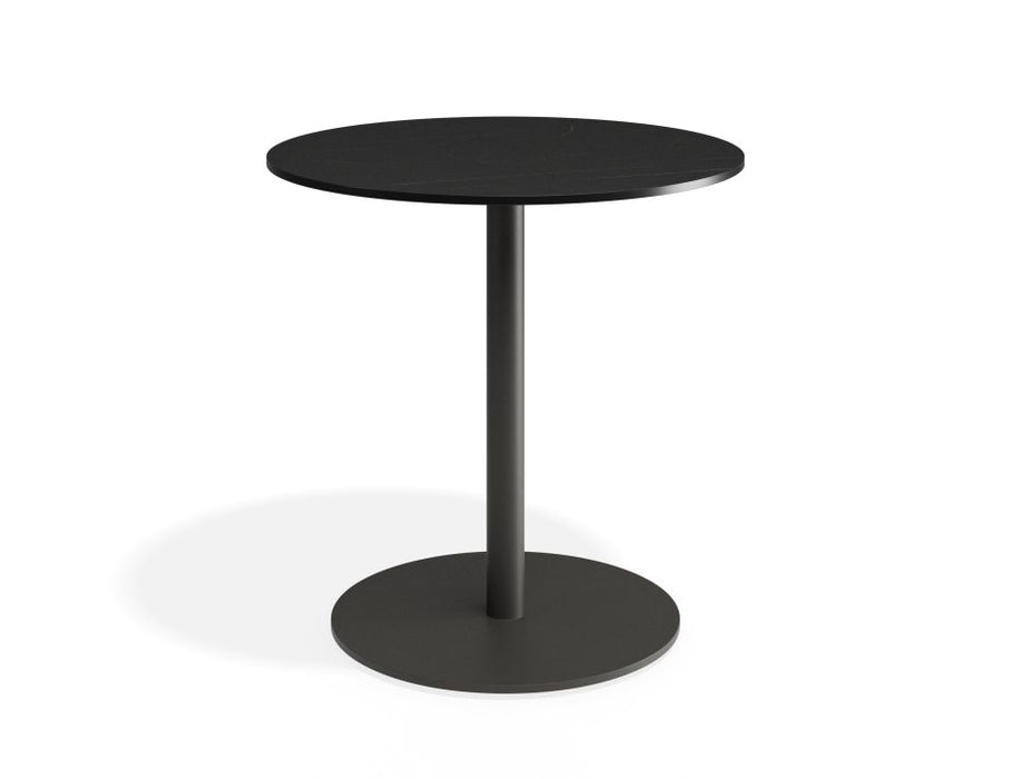 Roku Solara Compact Laminate Cafe Table - Outdoor - Charcoal - 75 Dia Top