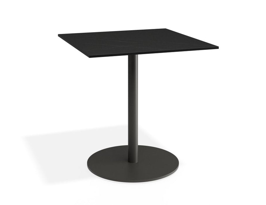 Roku Solara Compact Laminate Cafe Table - Outdoor - Charcoal - 75x75 Top