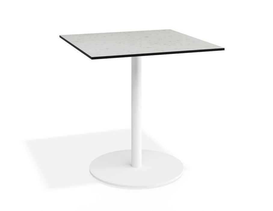 Roku Solara Compact Laminate Cafe Table - Outdoor - White - 75x75 Top