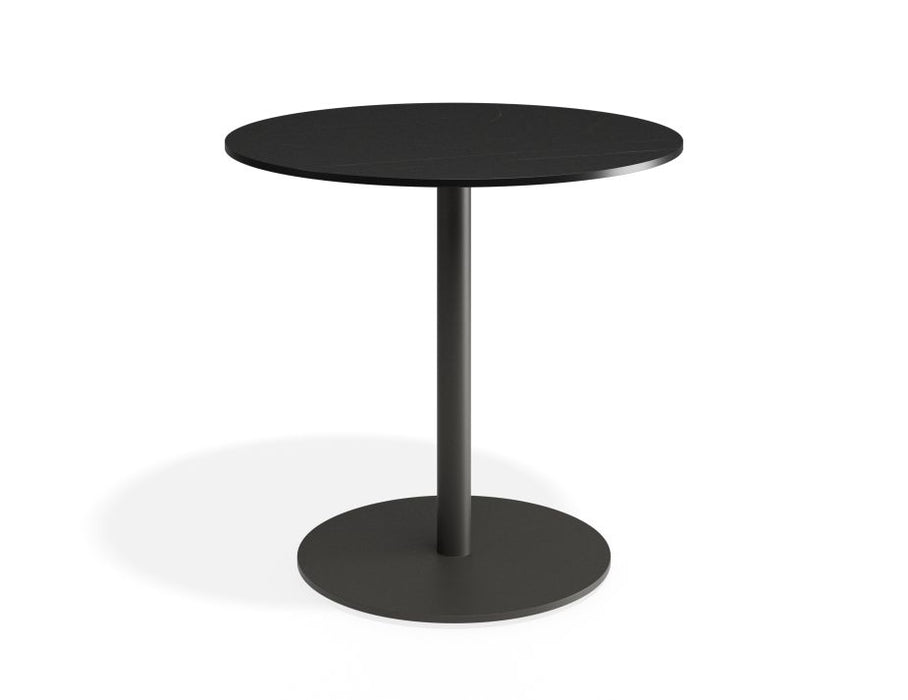 Roku Solara Compact Laminate Cafe Table - Outdoor - Charcoal - 80 Dia