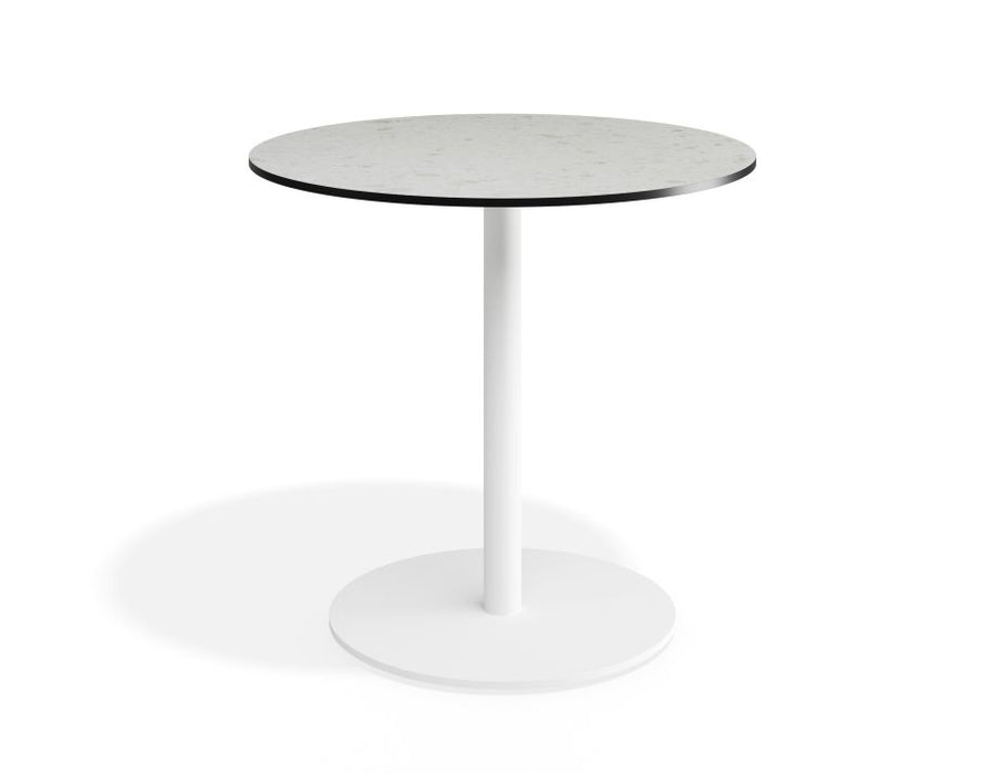Roku Solara Compact Laminate Cafe Table - Outdoor - White - 80 Dia