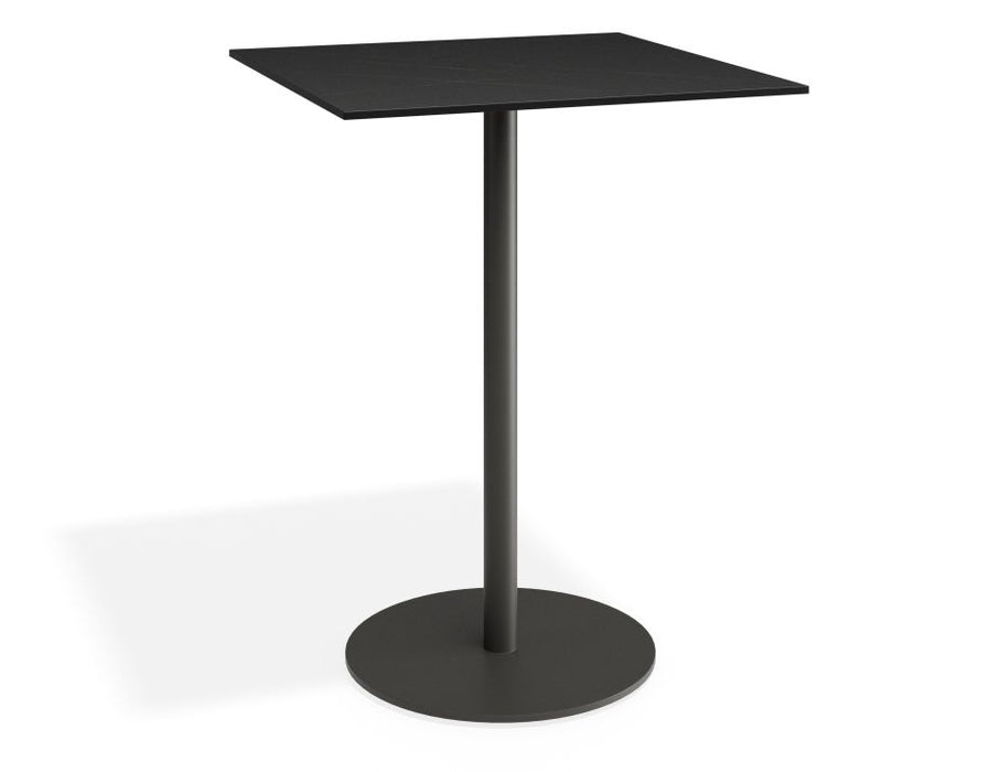 Roku Solara Compact Laminate High Bar Table - Outdoor - Charcoal - 80x80 Top