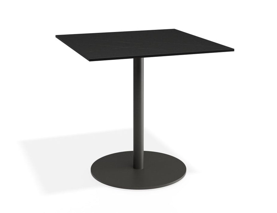 Roku Solara Compact Laminate Cafe Table - Outdoor - Charcoal - 80x80 Top
