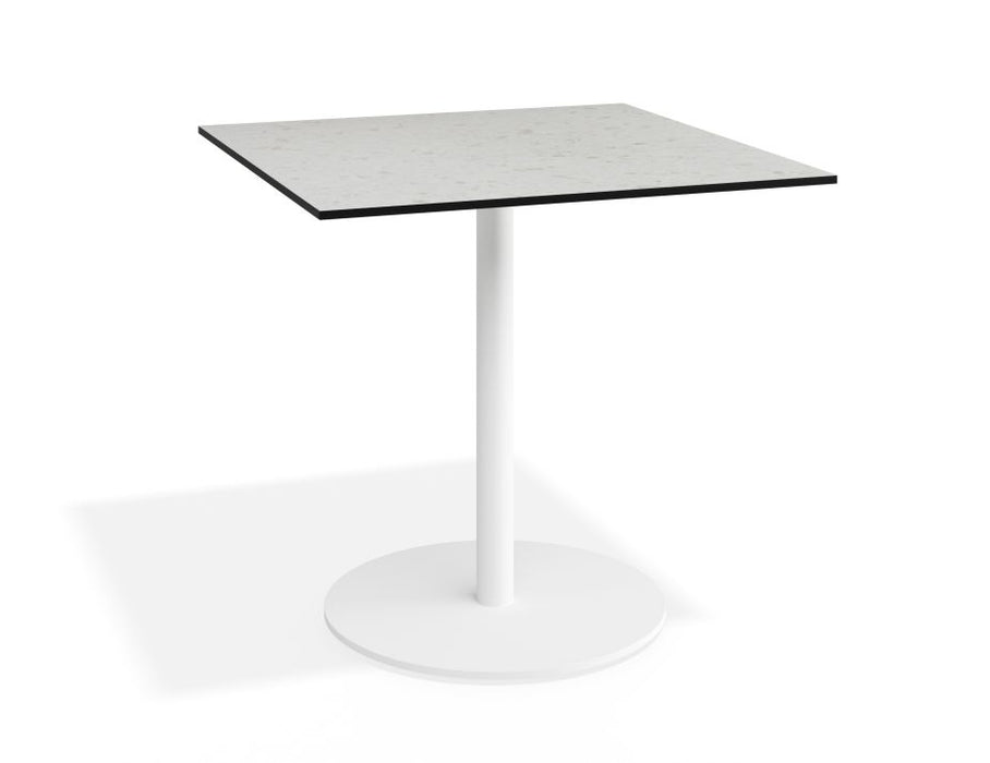 Roku Solara Compact Laminate Cafe Table - Outdoor - White - 80x80 Top