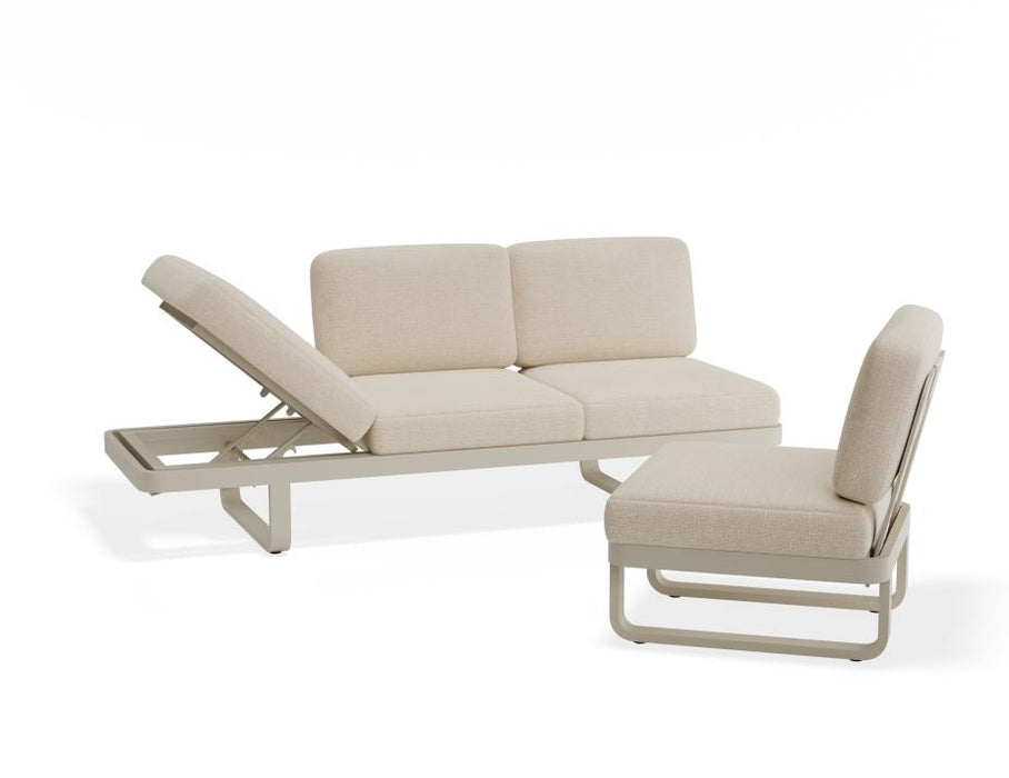 Delmar Config C - Outdoor - Latte - Husk Cushions