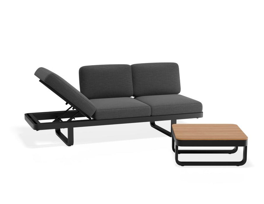 Delmar Config D - Outdoor - Charcoal - Granite Grey Cushions