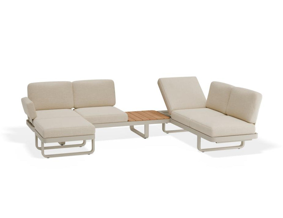 Delmar Config F - Outdoor - Latte - Husk Cushions