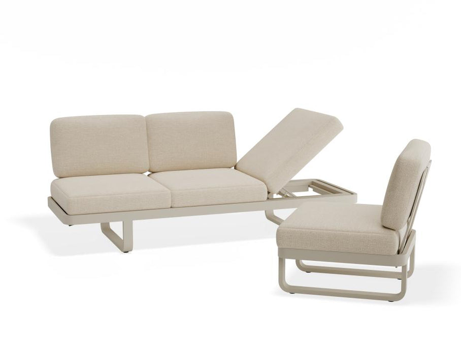 Delmar Config C - Outdoor - Latte - Husk Cushions