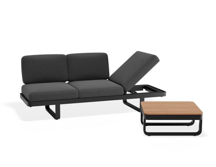 Delmar Config D - Outdoor - Charcoal - Granite Grey Cushions