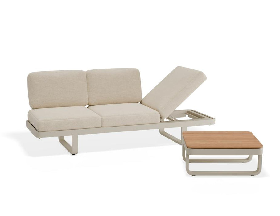 Delmar Config D - Outdoor - Latte - Husk Cushions