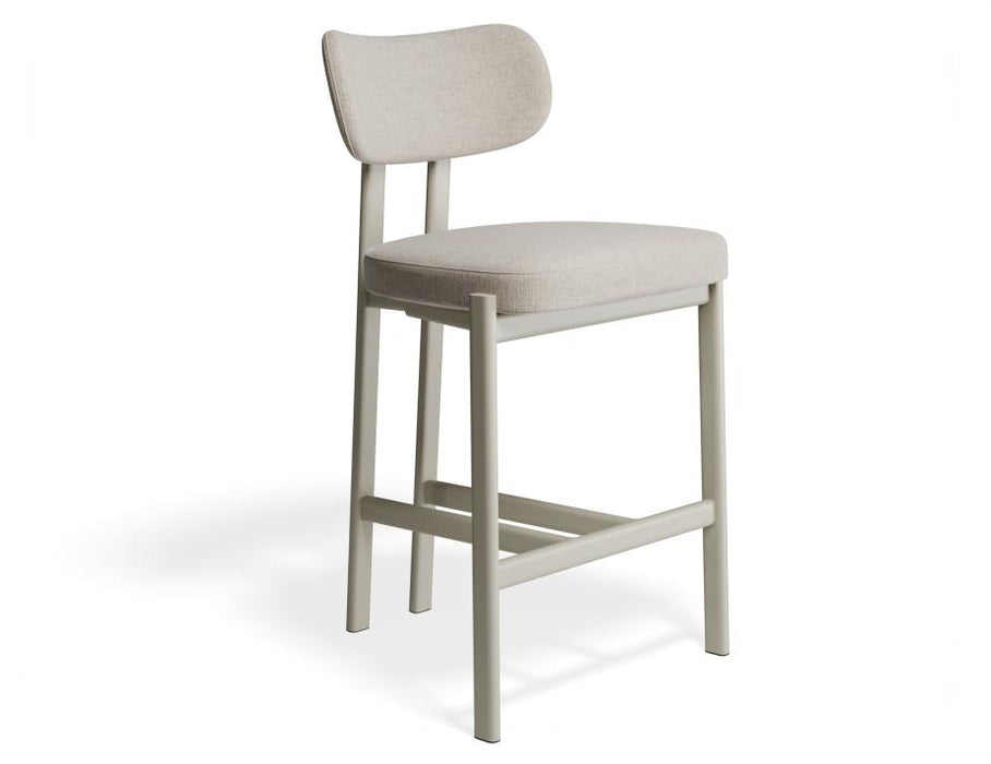 Nova Kitchen Stool - Dove Legs - Shell Fabric