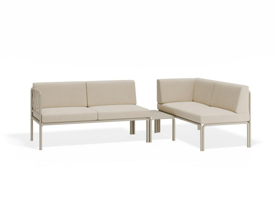 Seville Config G Corner Sofa - Latte - Outdoor - Husk Cushions