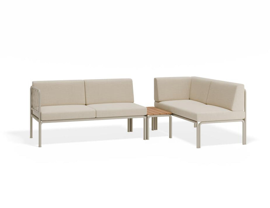 Seville Config G Corner Sofa - Latte - Outdoor - Husk Cushions
