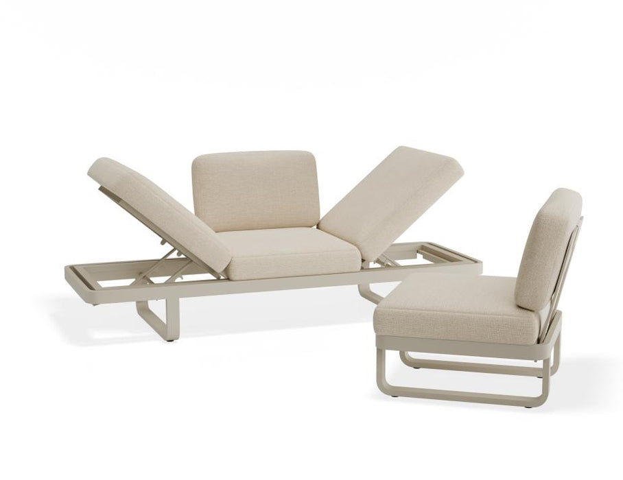 Delmar Config C - Outdoor - Latte - Husk Cushions